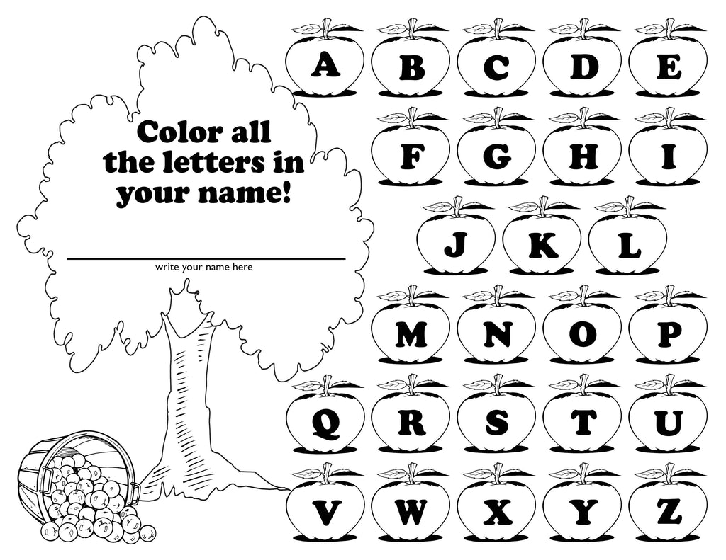 Find the letters in my name apple themed letter recognition workshee â