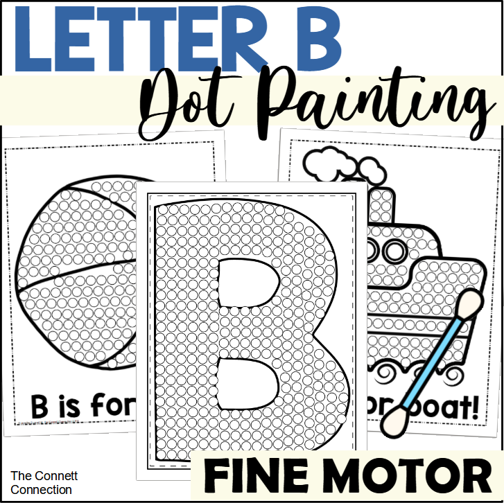 Letter b dot painting activity made by teachers