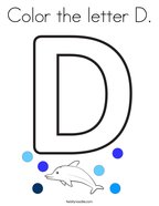 Letter d coloring pages