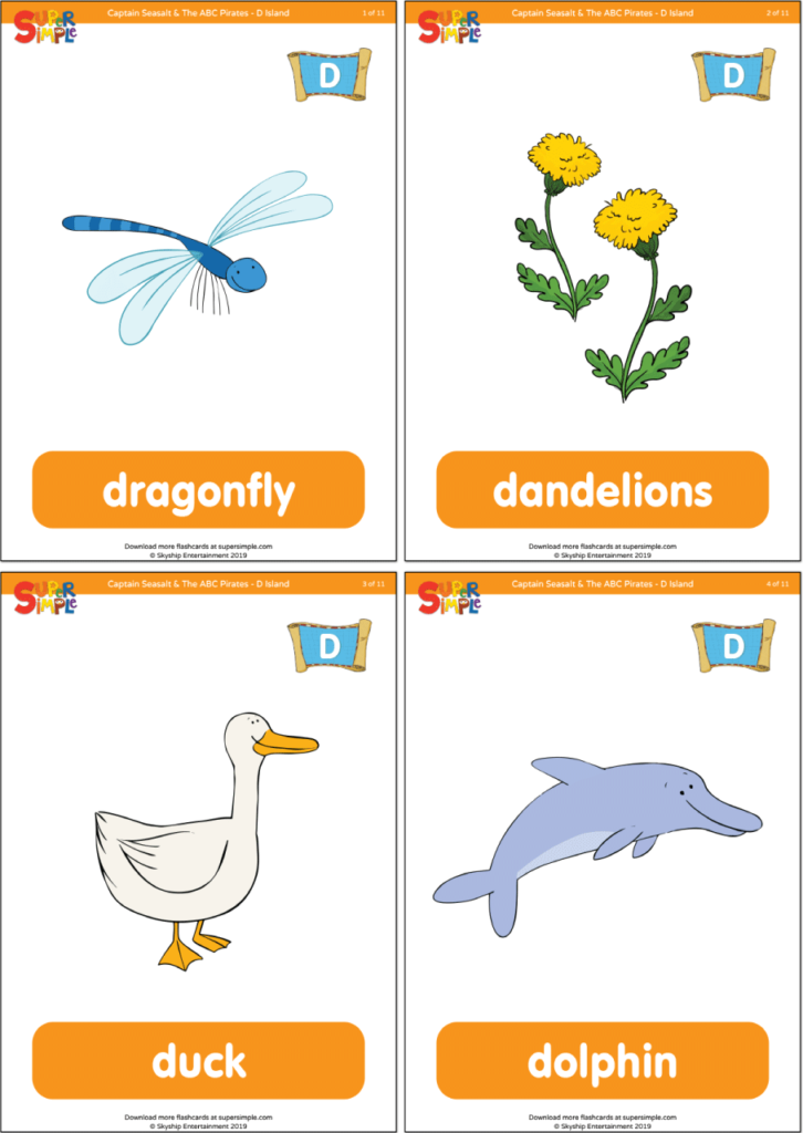 Captain seasalt and the abc pirates d flashcards