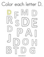 Letter d coloring pages