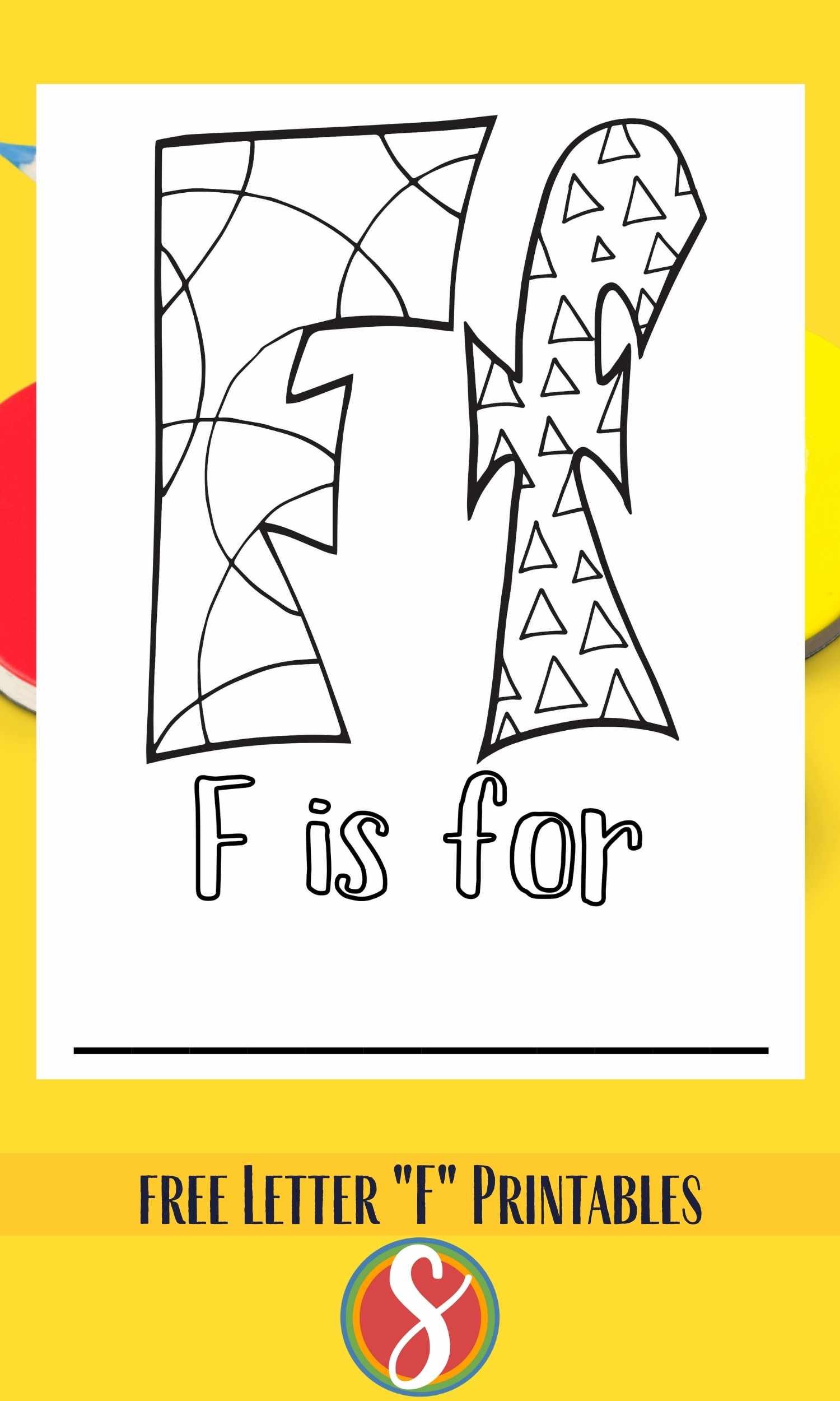 Free f coloring pages â stevie doodles