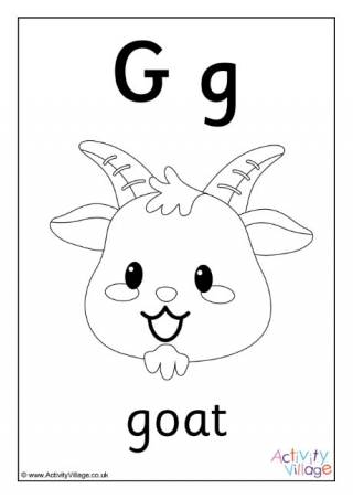 Letter g louring pages