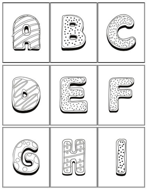 Coloring pages letters party games homeschool printable