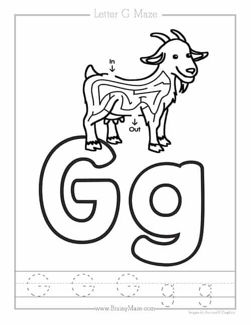 Letter g worksheets