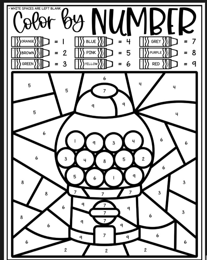 Letter g color by number coloring sheets