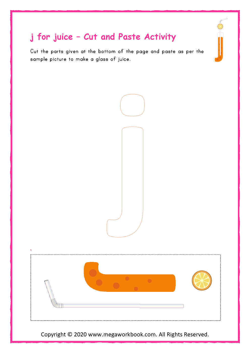 Letter j worksheets
