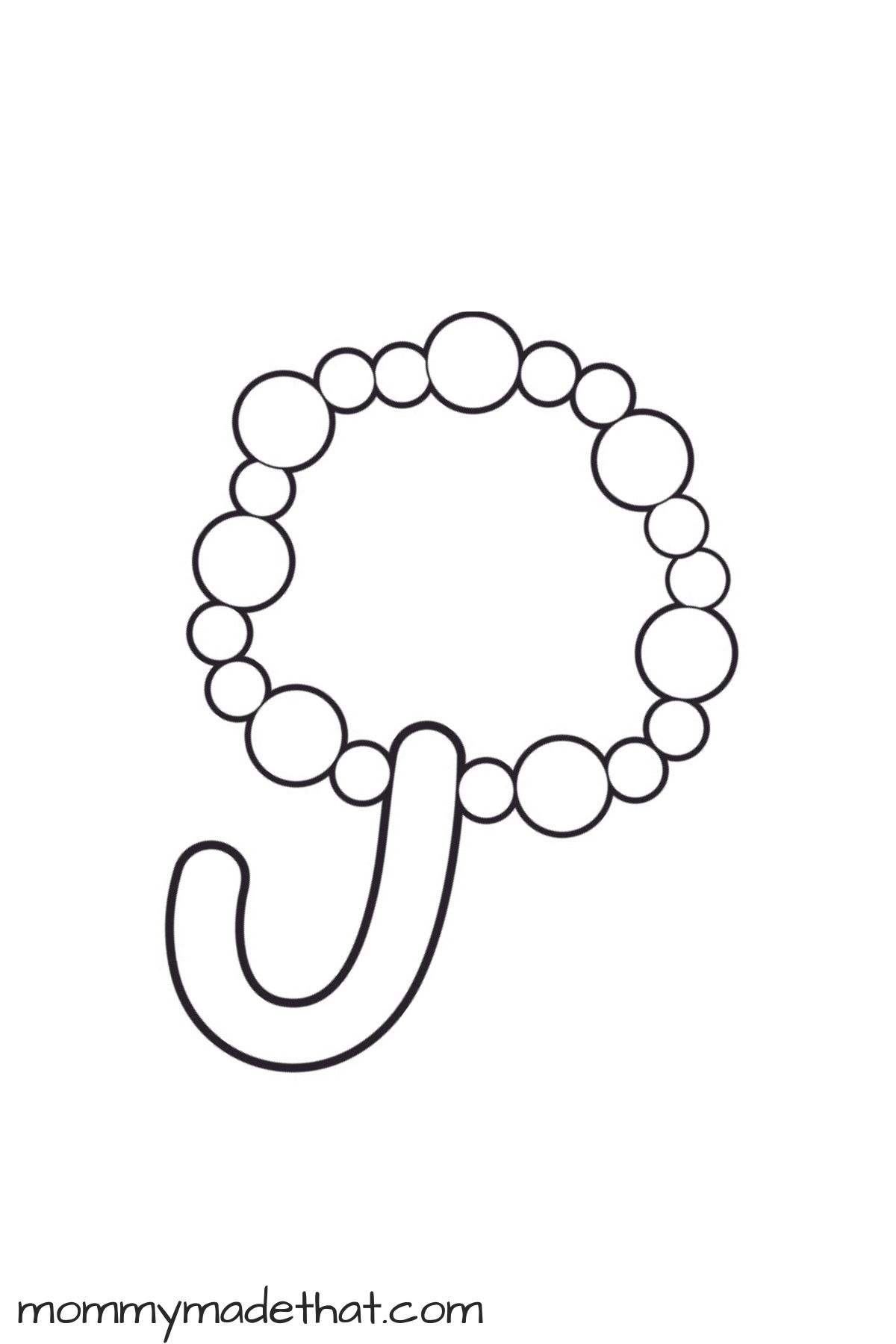 J is for jewelry a free printable craft