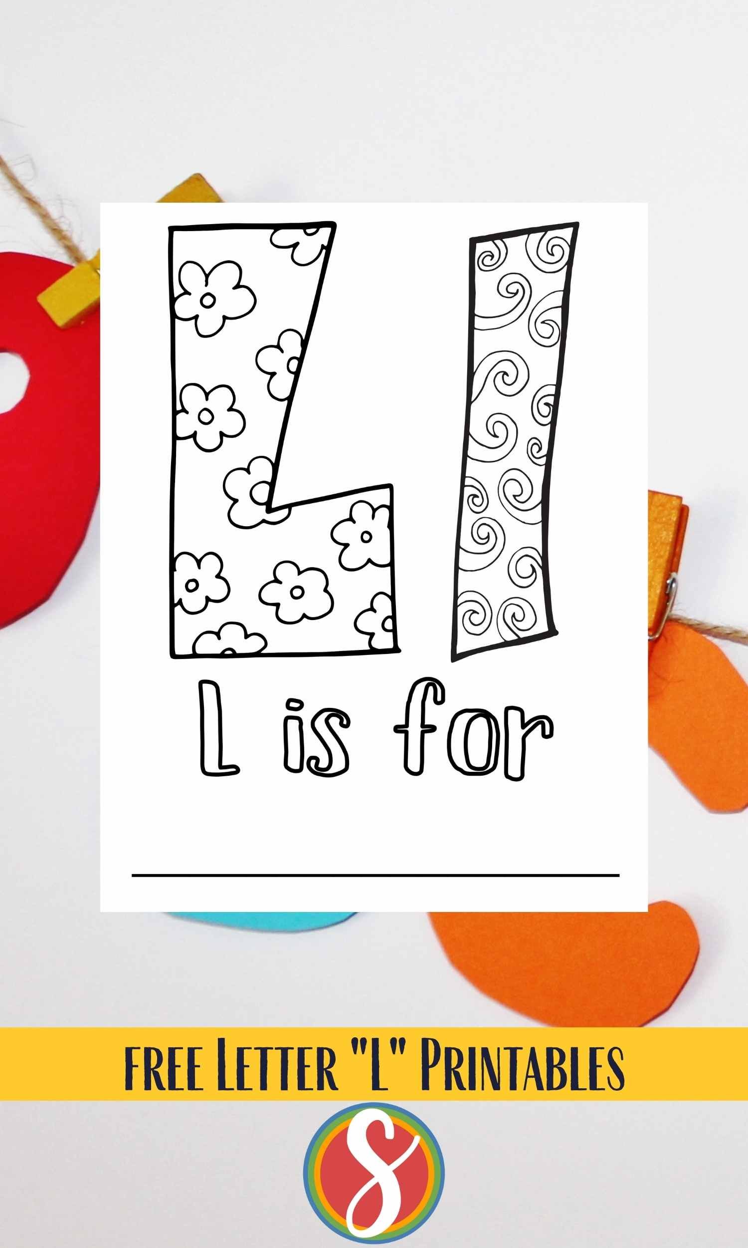 Free letter l coloring pages â stevie doodles