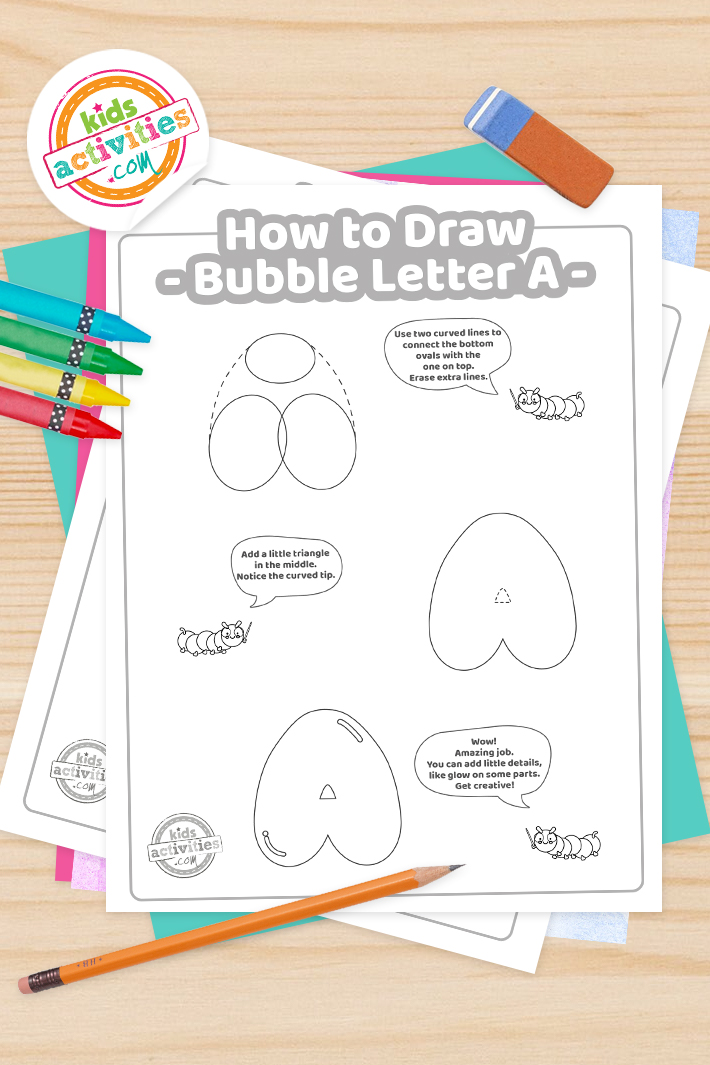 How to draw the letter a in bubble graffiti kids activities blog