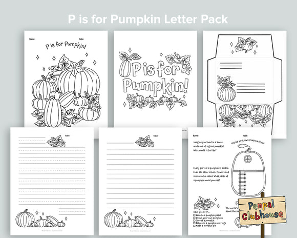 P is for pumpkin letter pack â mornings together