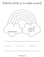 Letter p coloring pages