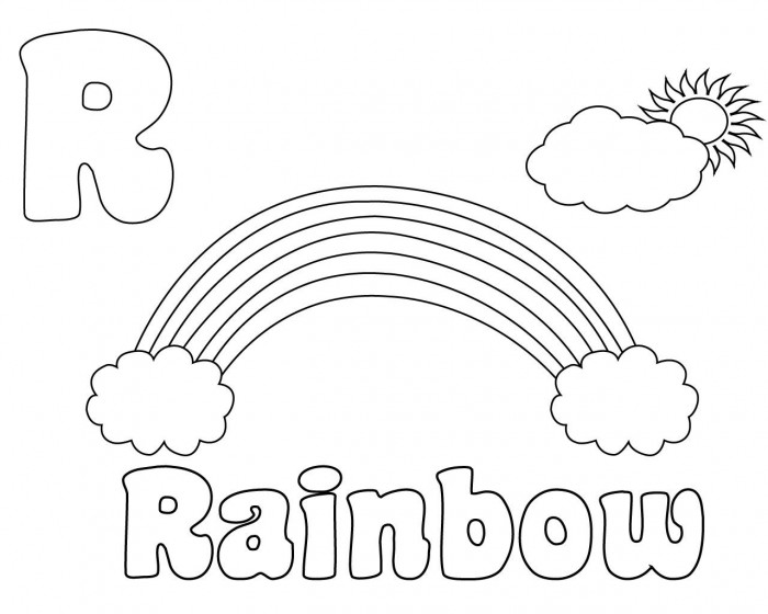 Letter r coloring page worksheets