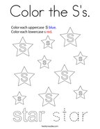 Letter s coloring pages