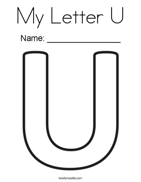 My letter u coloring page