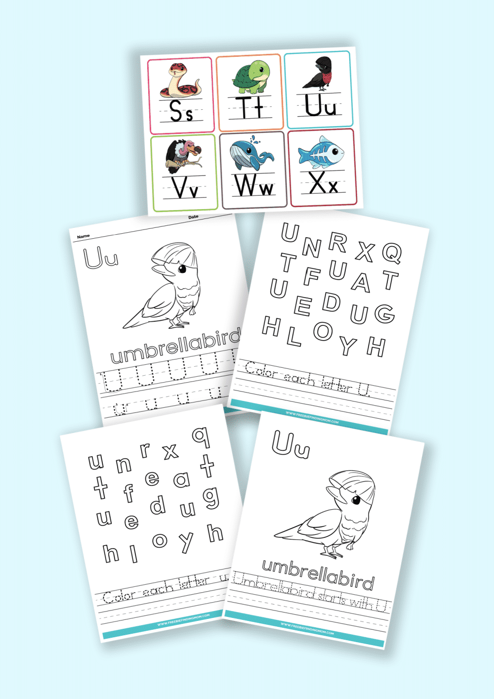 Words that start with u letter u worksheets