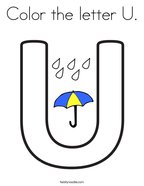Letter u coloring pages