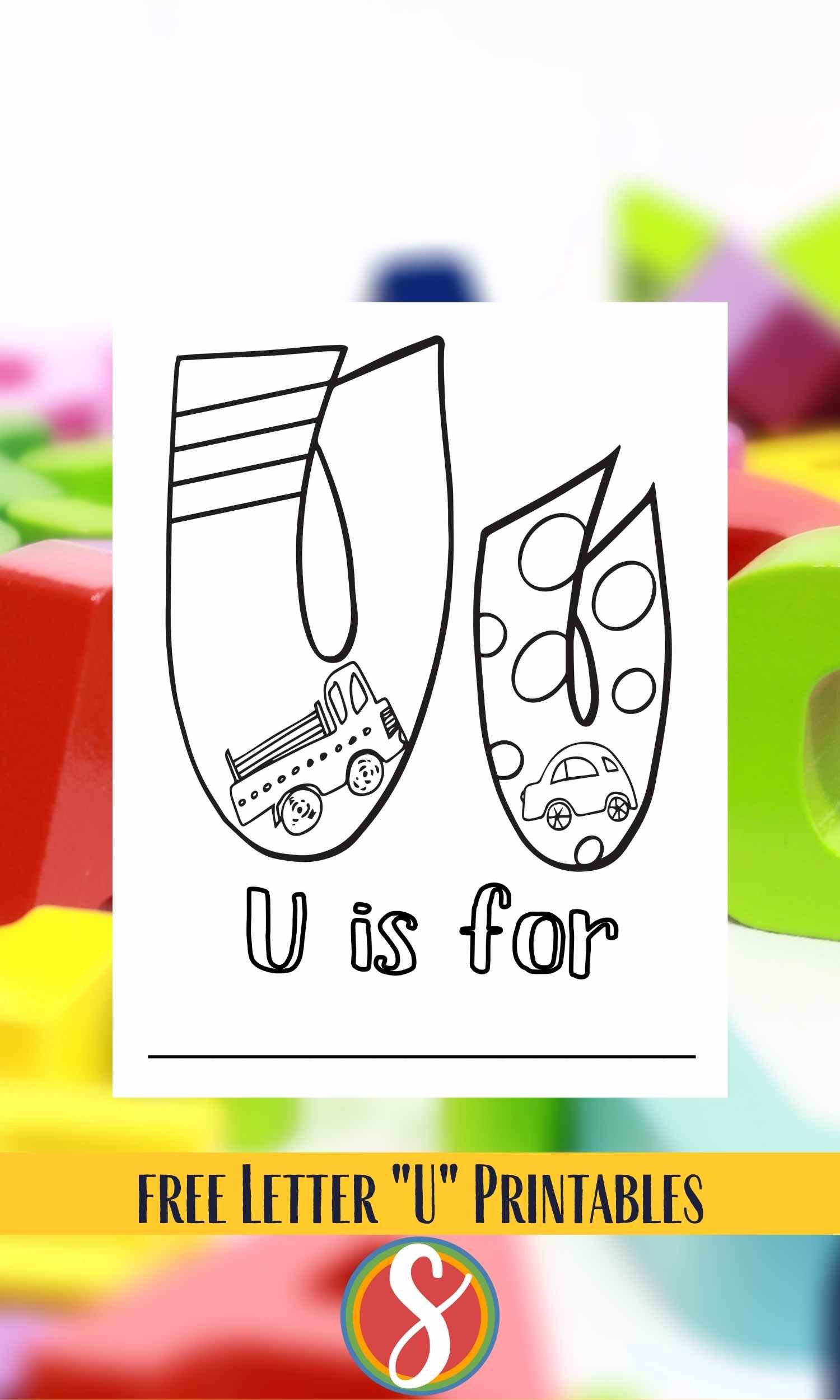 Free letter u coloring pages â stevie doodles
