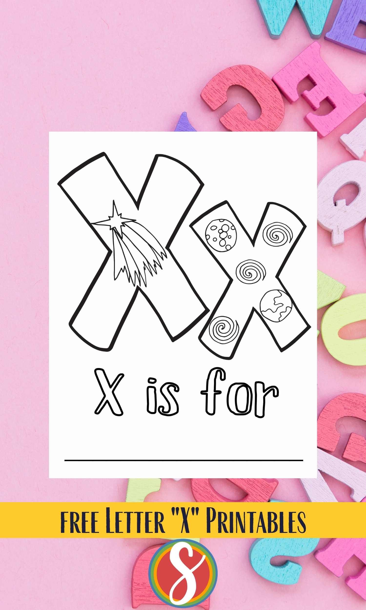 Free letter x coloring pages â stevie doodles