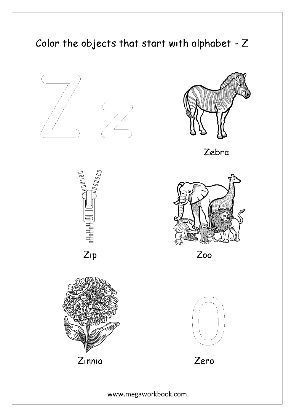 Alphabet coloring pages