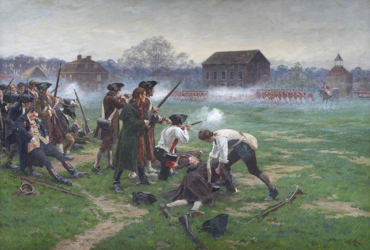 Battle of lexington april art uk