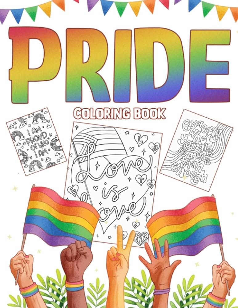 Pride coloring book a coloring page with lgbtq positive quotes inspirational pride mandalas reduce stress relax and joy cassius hodge books