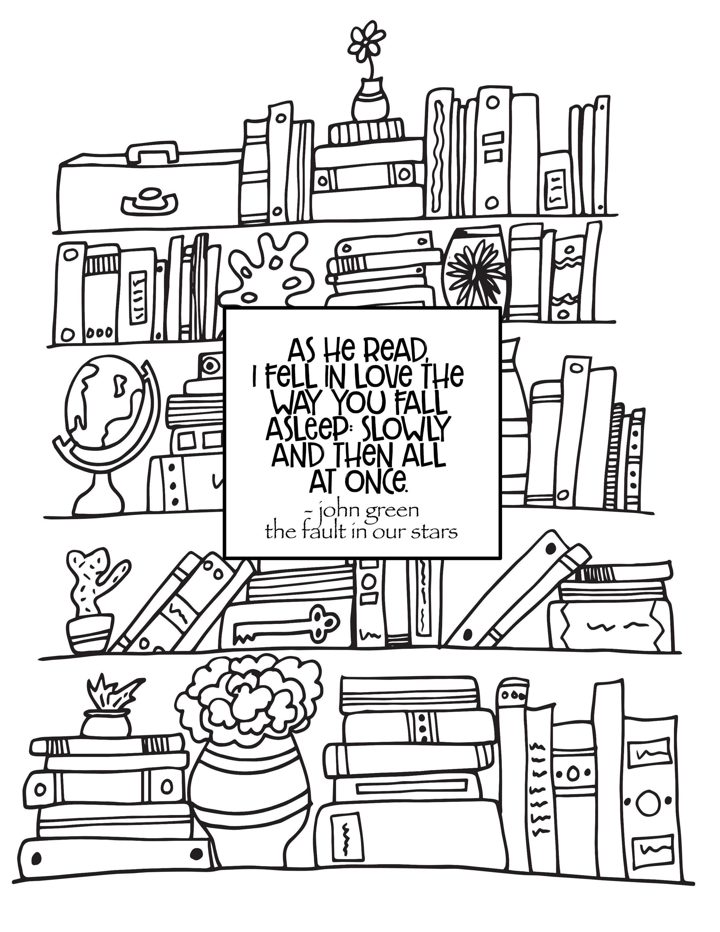 Bookshelf the fault in our stars quote