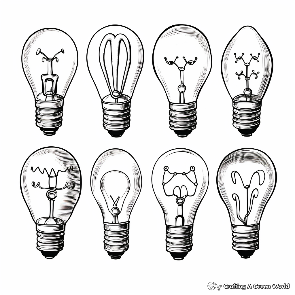 Christmas light coloring pages