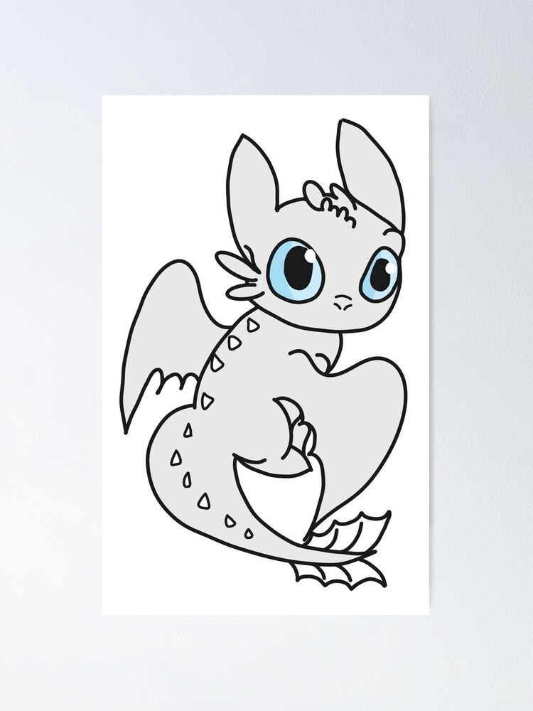 Light fury chibi poster for sale by sonofmcted