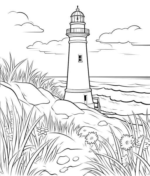 Free printable beach coloring pages list