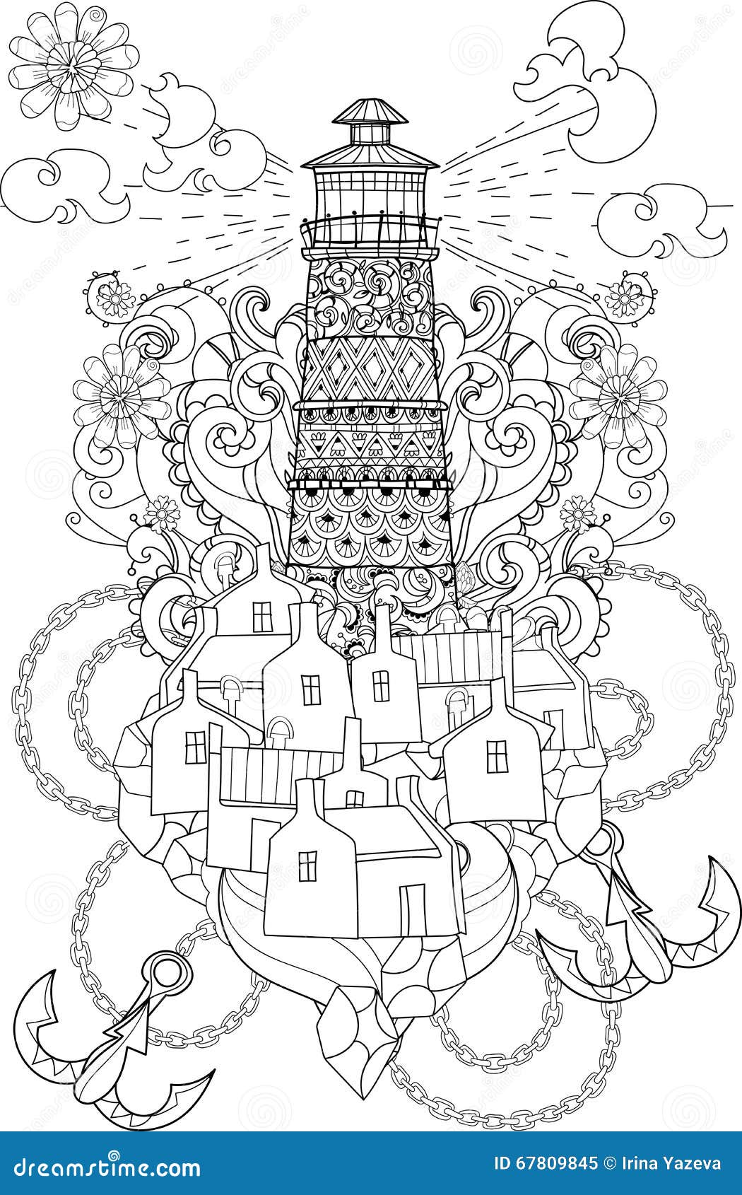 Coloring book lighthouse stock illustrations â coloring book lighthouse stock illustrations vectors clipart