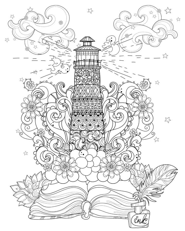 Coloring lighthouse stock illustrations â coloring lighthouse stock illustrations vectors clipart