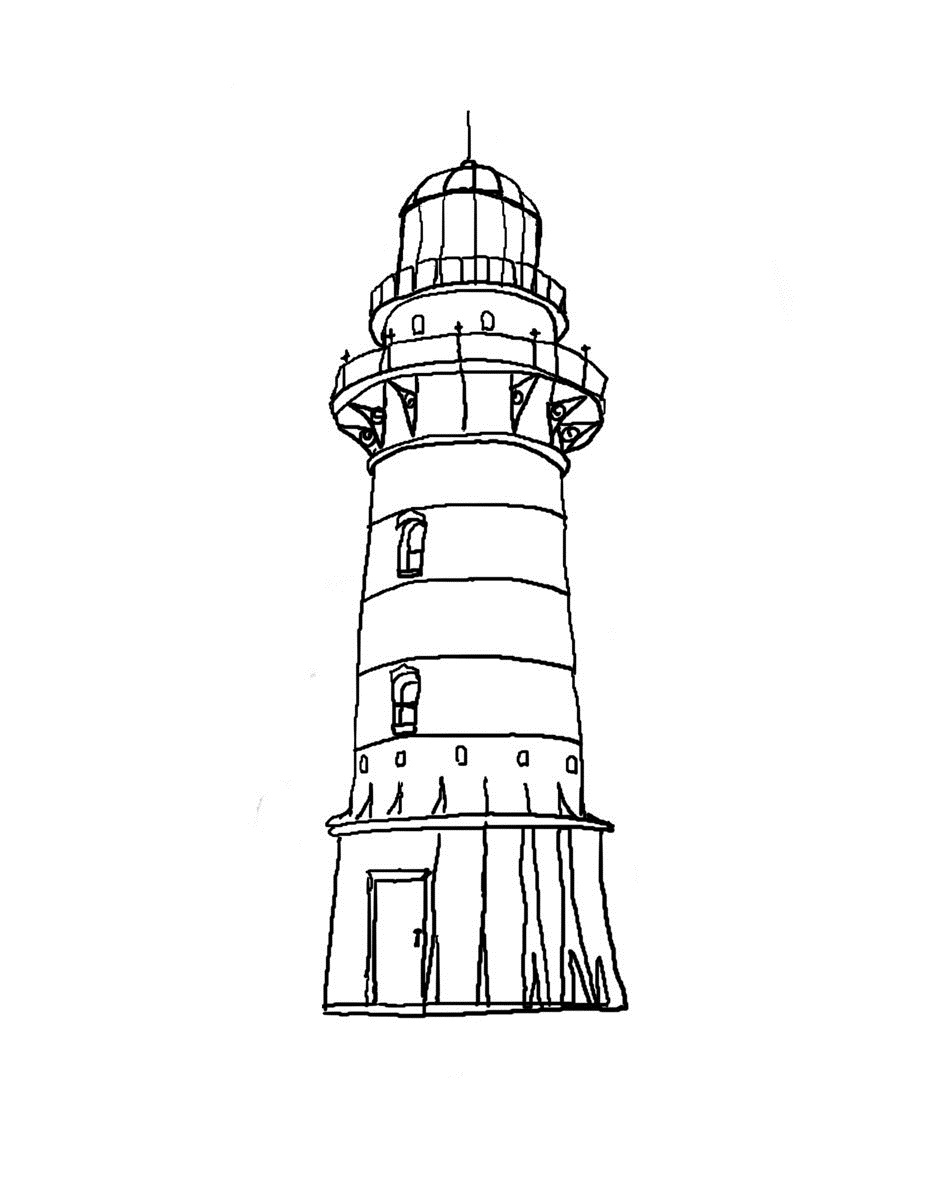 Free printable lighthouse coloring pages for kids