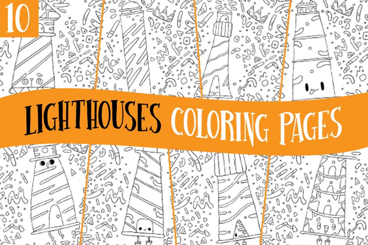Lighthouse coloring pages for kids png