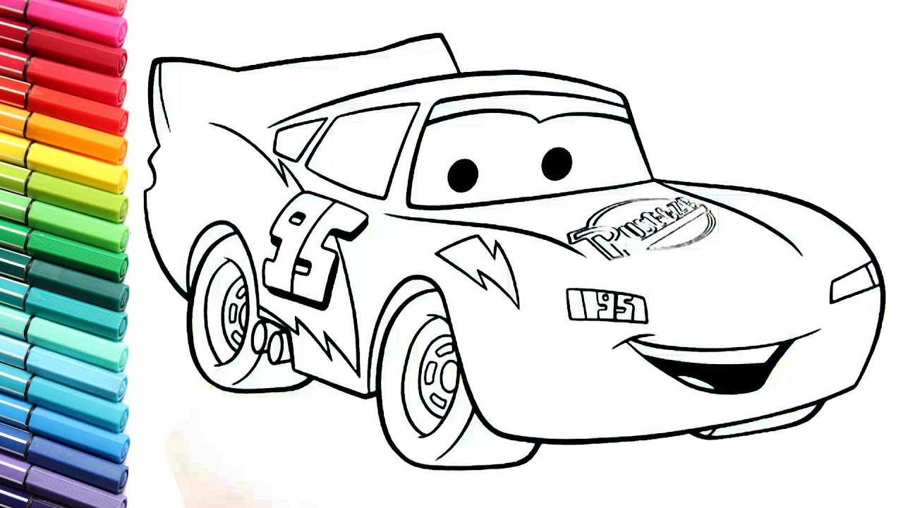 Cars lightning mcqueen color pages collection