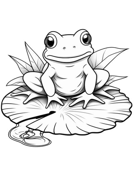 Free printable frog coloring pages list
