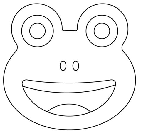 Frog emoji coloring page free printable coloring pages