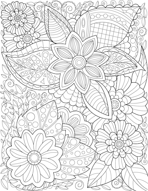 Line art coloring vectors illustrations for free download