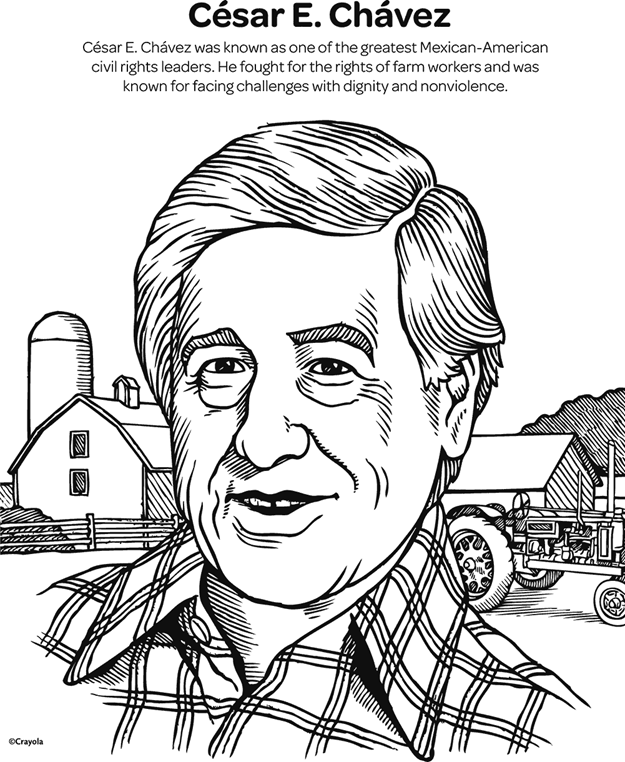 Cesar chavez coloring page