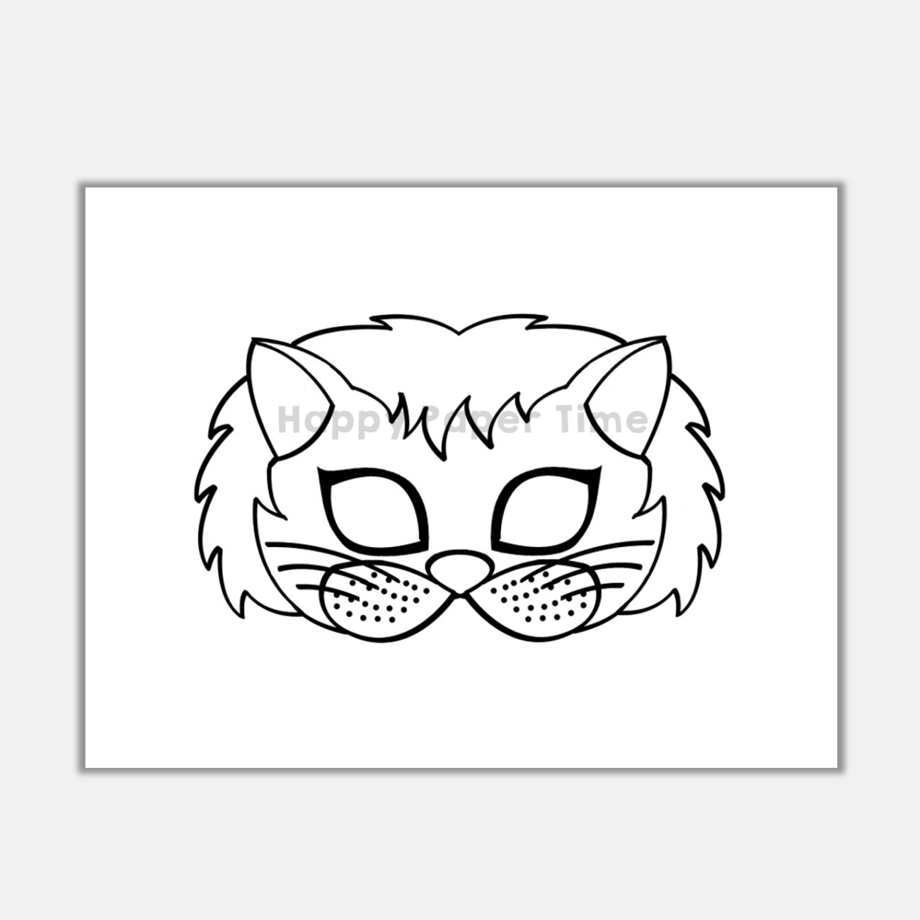 Lion paper mask printable africa animal coloring craft activity template made by teachers