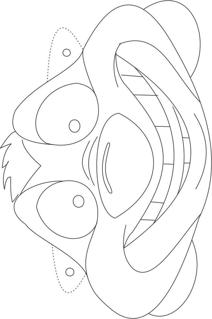 Timon mask printable coloring page for kids disfraz rey leon timãn y pumba leon para colorear