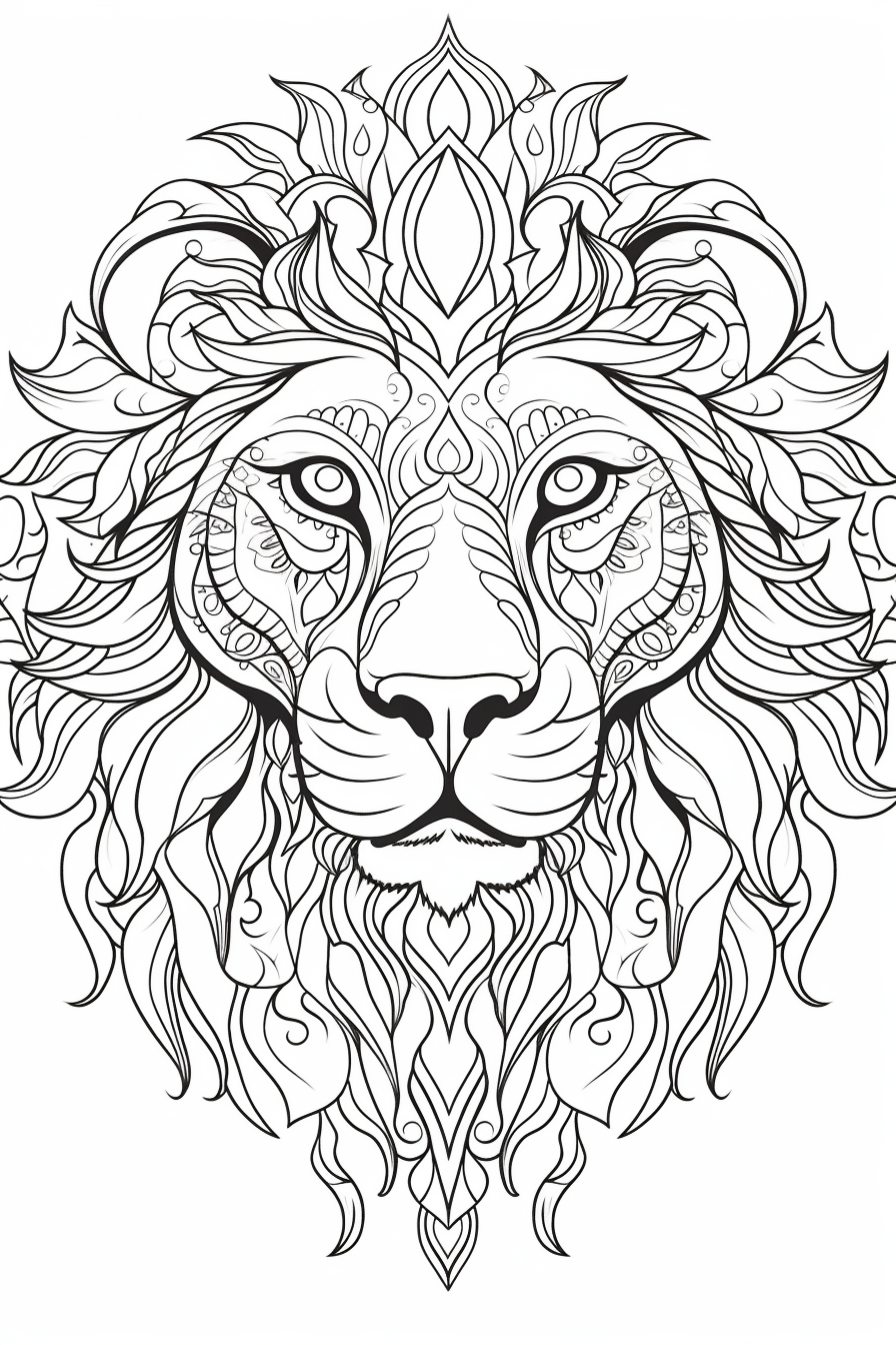 Lion mandala anti