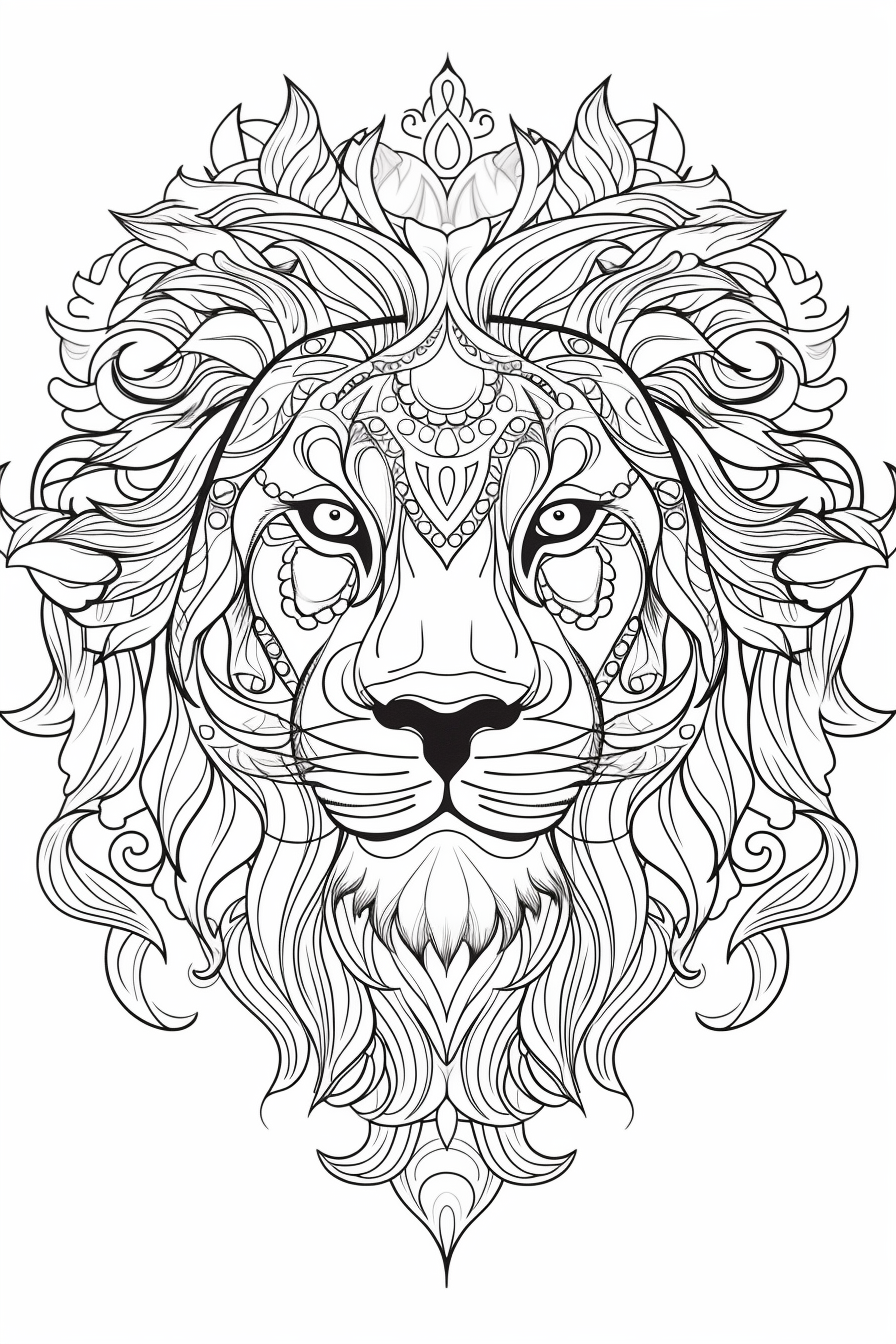 Lion mandala anti
