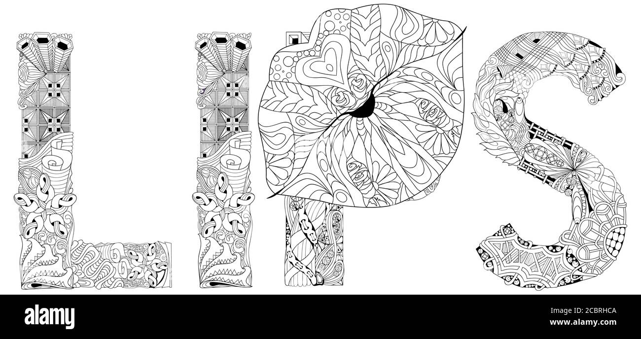 Coloring lips cut out stock images pictures