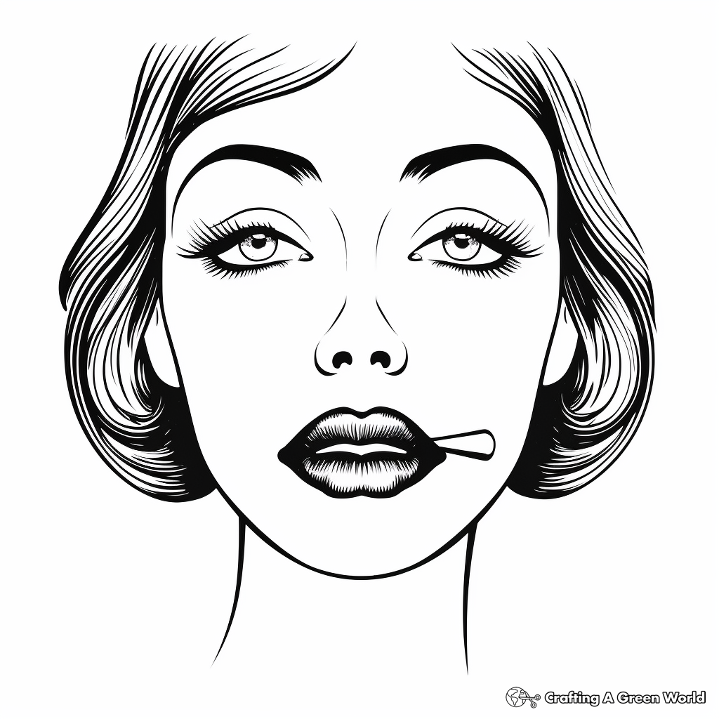 Lips coloring pages
