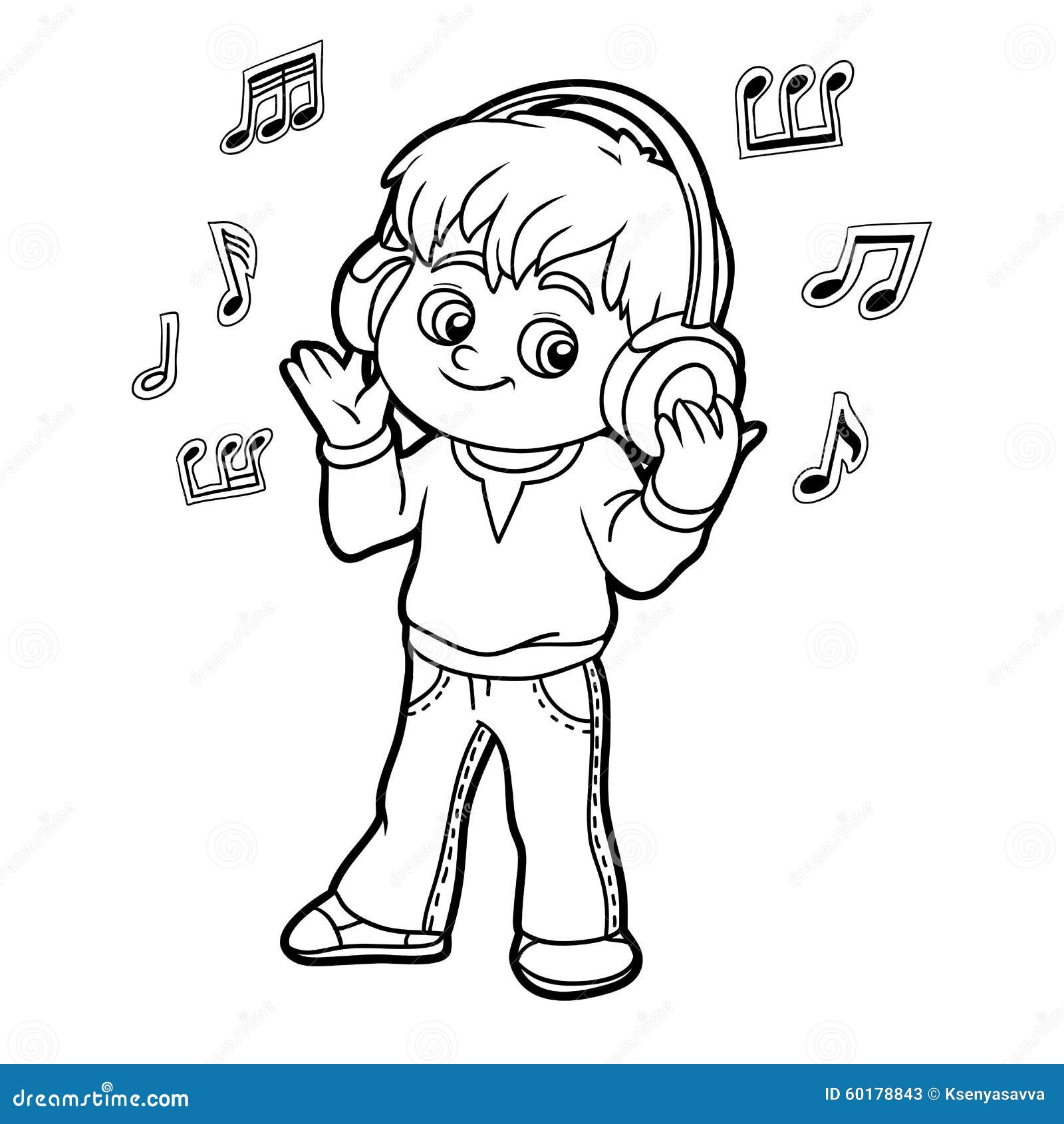 Listening coloring page stock illustrations â listening coloring page stock illustrations vectors clipart