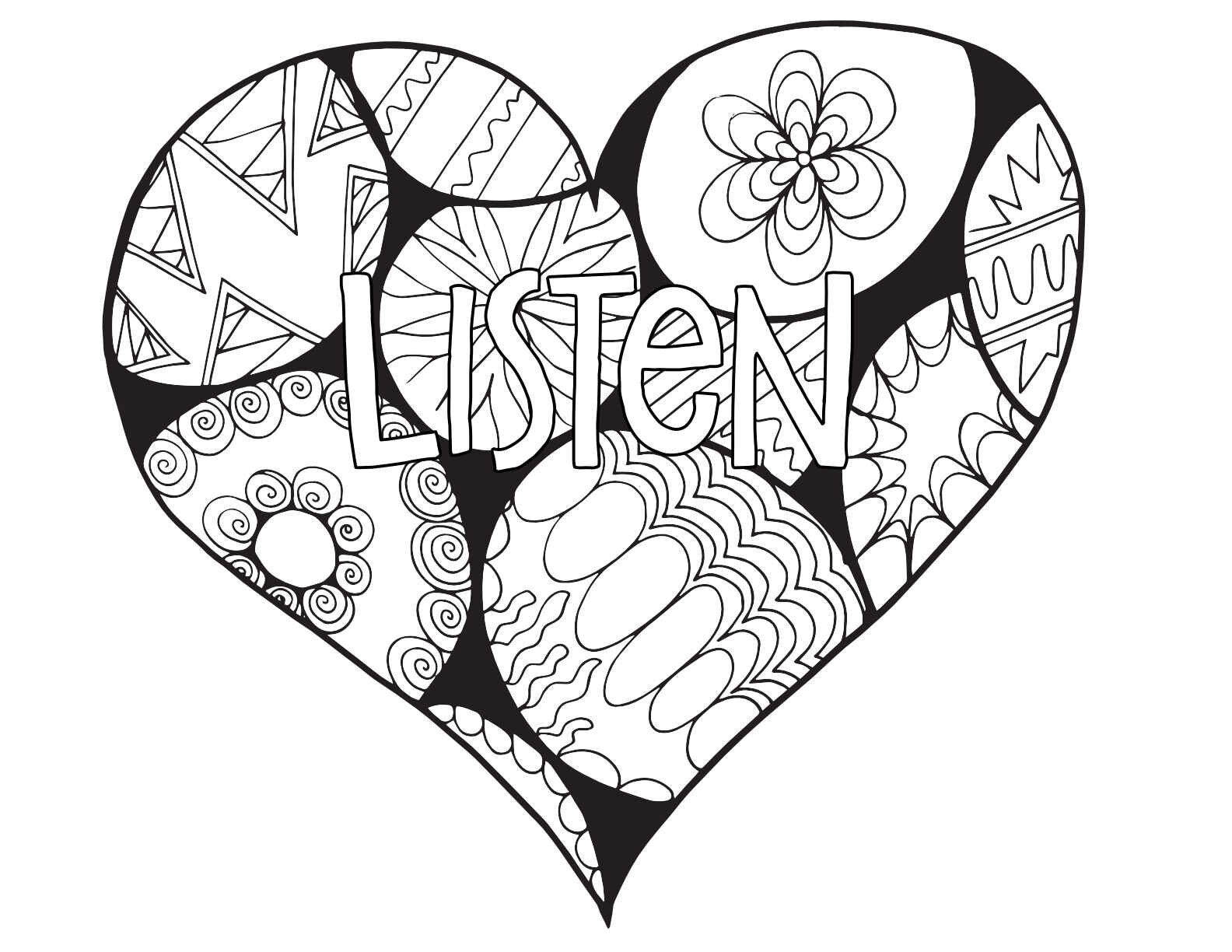Listen free printable coloring pages â stevie doodles