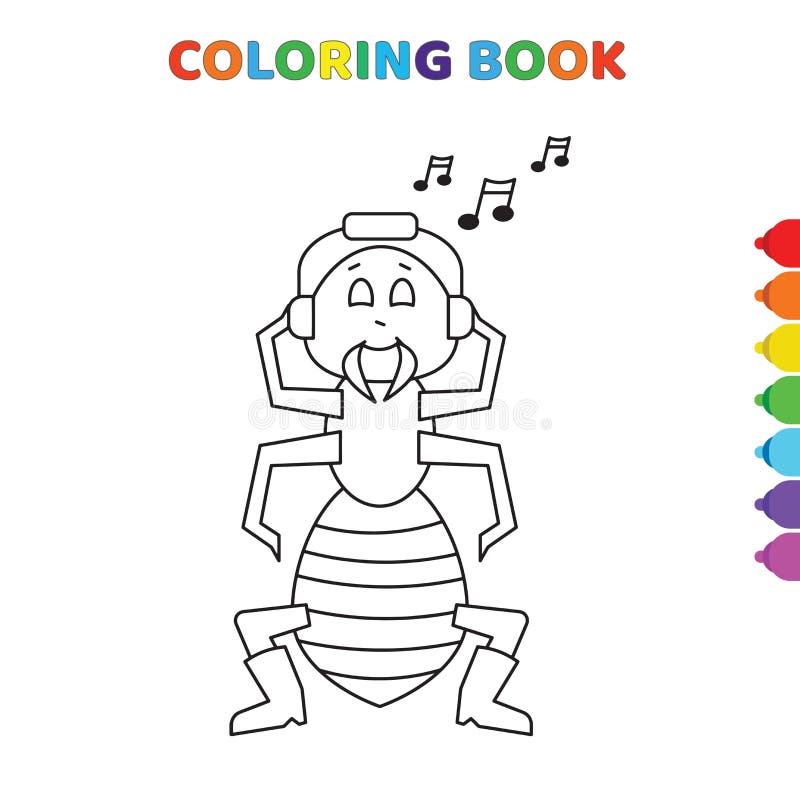 Listening coloring page stock illustrations â listening coloring page stock illustrations vectors clipart