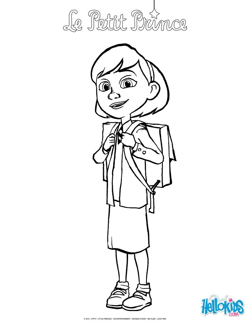 The little girl coloring pages