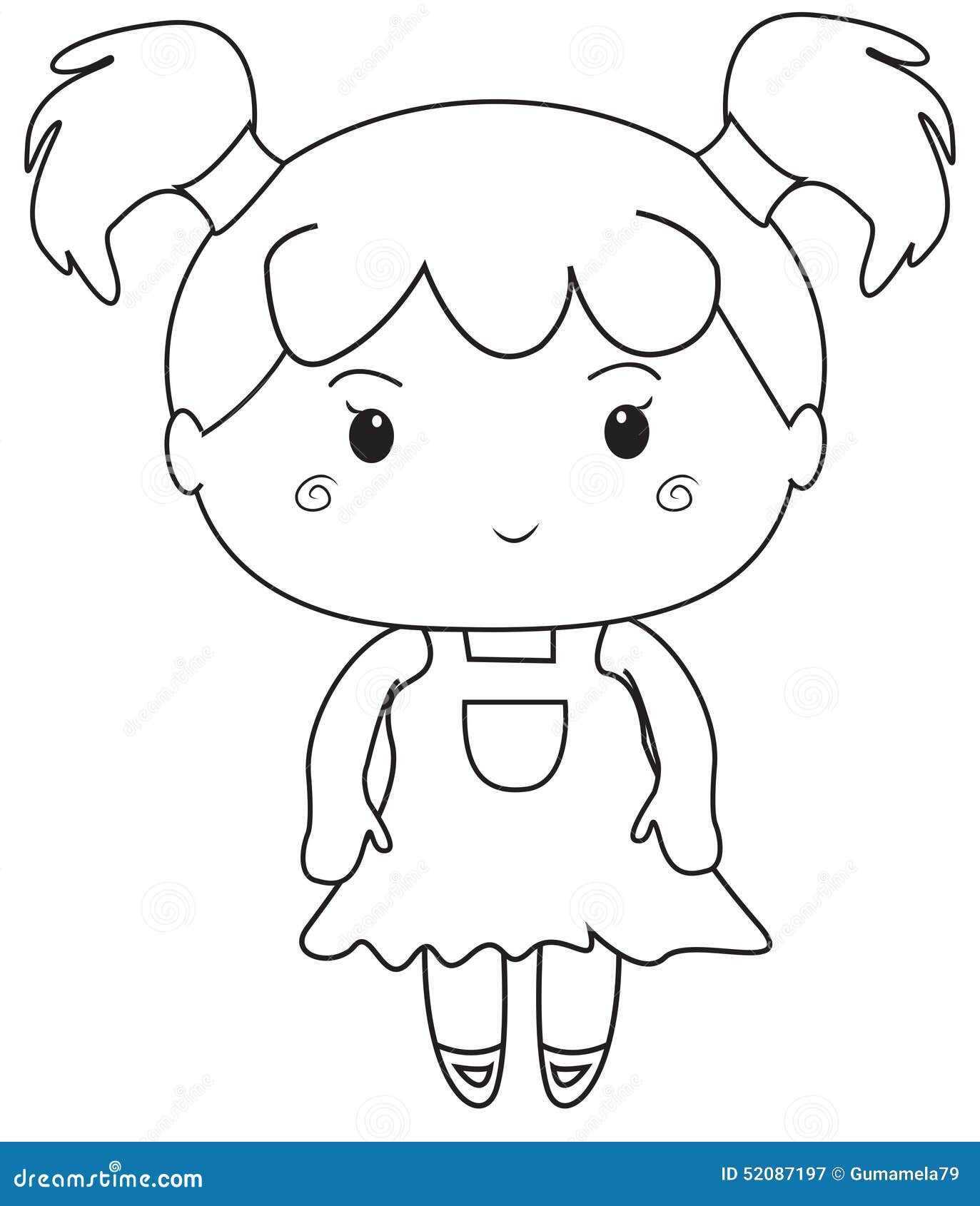 Little girl coloring stock illustrations â little girl coloring stock illustrations vectors clipart